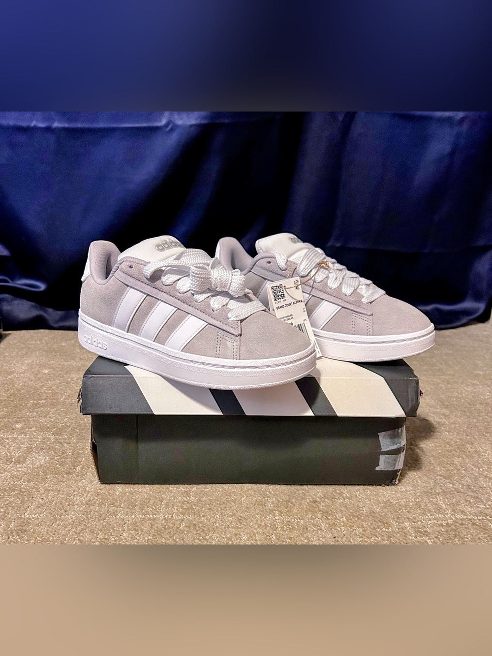 New Women’s Gray Adidas Grand Court Alpha 00s Size 7